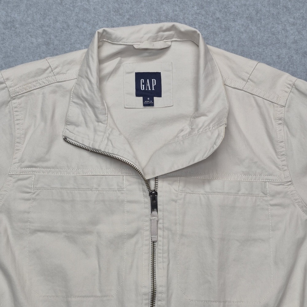Gap Utility Field Jacket Womens S Beige Full Zip Drawstring Waist Anorak - Picture 16 of 16